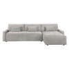 Cumulus Gray Convertible Sectional Set w/ Charging Ports