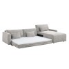 Cumulus Gray Convertible Sectional Set w/ Charging Ports