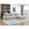 Cumulus Gray Convertible Sectional Set w/ Charging Ports
