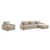 Cumulus Taupe Convertible Sectional Set w/ Charging Ports