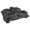 Phyllis Dark Gray Reclining Loveseat w/ Console