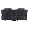 Phyllis Dark Gray Reclining Loveseat w/ Console