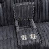 Phyllis Dark Gray Reclining Loveseat w/ Console