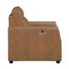 Equinox Brown Power Reclining Living Room Set w/ Rounded Track Arms