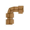 Ethan Toffee 6-Piece Auto-Glide Power Reclining Sectional w/ Power Headrests
