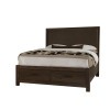 Lodge and Loft Dark Oak Sedona Brown Upholstered Storage Bed