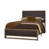 Lodge and Loft Blond Oak Sedona Brown Fabric Upholstered Bed