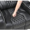 Apex Black Power Reclining Living Room Set w/ Power Headrests, Air Massage and Heat
