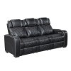 Apex Black Power Reclining Sofa w/ Drop-Down Table, Power Headrests, Air Massage and Heat