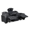 Apex Black Power Reclining Living Room Set w/ Power Headrests, Air Massage and Heat