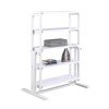 32 Inch Convertible Bookshelf and Dining Table (Gloss White)