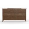 Nordhaven Nordic Walnut Bedroom Set w/ Pure White Upholstered Bed