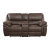 Proctor Reclining Loveseat w/ Console (Brown)