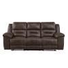 Hazen Dark Brown Reclining Sofa