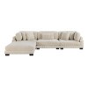 Traverse 4-Piece Modular Sectional w/ Ottoman (Beige)