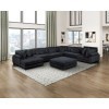 Traverse Black 7-Piece Sectional w/ Reversible Chaise and Ottoman