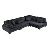 Traverse Black 4-Piece Sectional