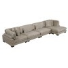 Traverse Taupe 4-Piece Modular Sectional w/ Reversible Chaise