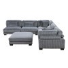 Traverse 6-Piece Modular Sectional w/ Ottoman (Gray)