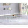 8713 Contemporary All Glass Occasional Table Set