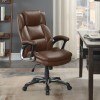 Contemporary Brown Leatherette Office Chair