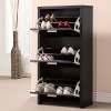 Black Shoe Cabinet w/ 3 Drawers