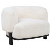 Lawler Ivory and Black Accent Chair
