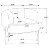 Lawler Ivory and Black Accent Chair