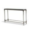 State St Glossy White Glass Console Table