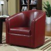 Barrel Back Accent Chair in Red