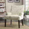 French Script Pattern Accent Chair