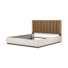 Pavira Walnut Platform Bed w/ LED Lighting