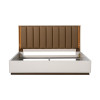 Pavira Walnut Platform Bed w/ LED Lighting
