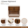Pavira Walnut 1 Drawer Nightstand w/ LED Lighting