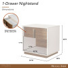 Pavira Walnut 1 Drawer Nightstand w/ LED Lighting