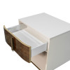 Pavira Walnut 1 Drawer Nightstand w/ LED Lighting