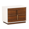Pavira Walnut 2 Drawer Nightstand w/ LED Lighting