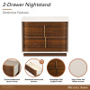 Pavira Walnut Platform Bed w/ LED Lighting