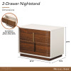 Pavira Walnut Platform Bed w/ LED Lighting