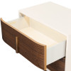 Pavira Walnut Platform Bed w/ LED Lighting