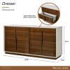 Pavira Walnut Dresser w/ LED Lighting
