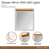 Pavira Walnut Mirror w/ LED Lighting