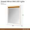 Pavira Walnut Mirror w/ LED Lighting