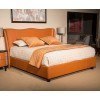 21 Cosmopolitan Upholstered Wing Bed (Orange)