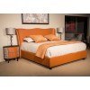 21 Cosmopolitan Upholstered Wing Bedroom Set (Orange)