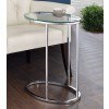 Chrome Accent Table w/ Glass Top