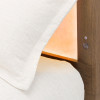 Portrait Sienna Brown Panel Bed w/ LED Lights