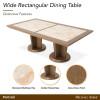 Portrait Sienna Brown Wide Rectangular Dining Table