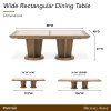 Portrait Sienna Brown Wide Rectangular Dining Table