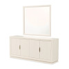 Portrait Alabaster White Wide Rectangular Dining Room Set